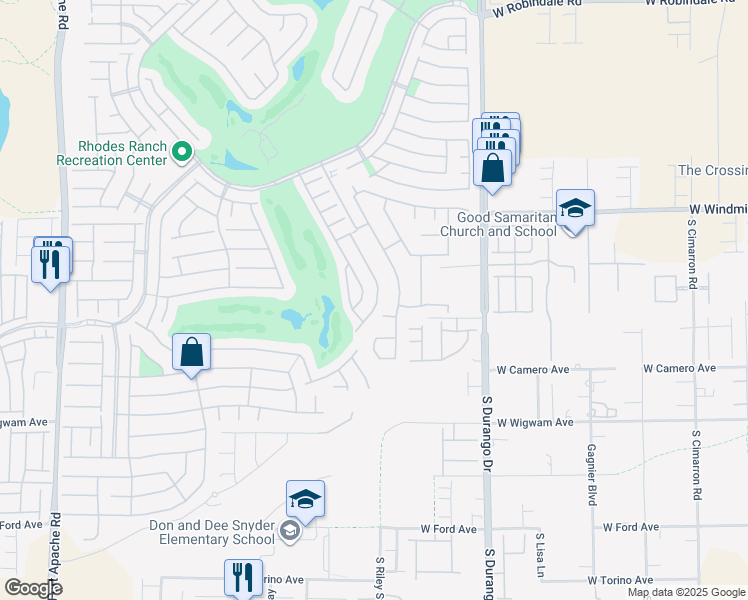 map of restaurants, bars, coffee shops, grocery stores, and more near 605 Newberry Springs Drive in Las Vegas