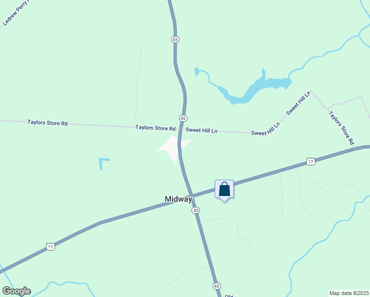 map of restaurants, bars, coffee shops, grocery stores, and more near 126 North Carolina 45 in Merry Hill