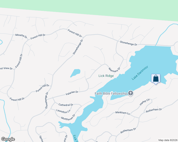 map of restaurants, bars, coffee shops, grocery stores, and more near 15 Mariners Point in Crossville