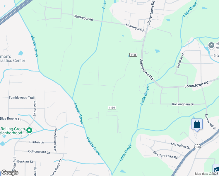 map of restaurants, bars, coffee shops, grocery stores, and more near 1705 Buddy Street Southwest in Winston-Salem