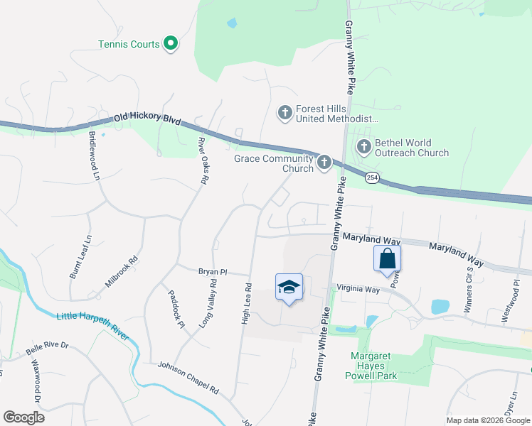 map of restaurants, bars, coffee shops, grocery stores, and more near 6037 Wellesley Way in Brentwood