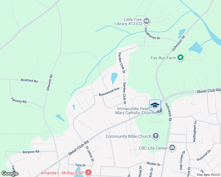 map of restaurants, bars, coffee shops, grocery stores, and more near 1003 Basswood Avenue in High Point
