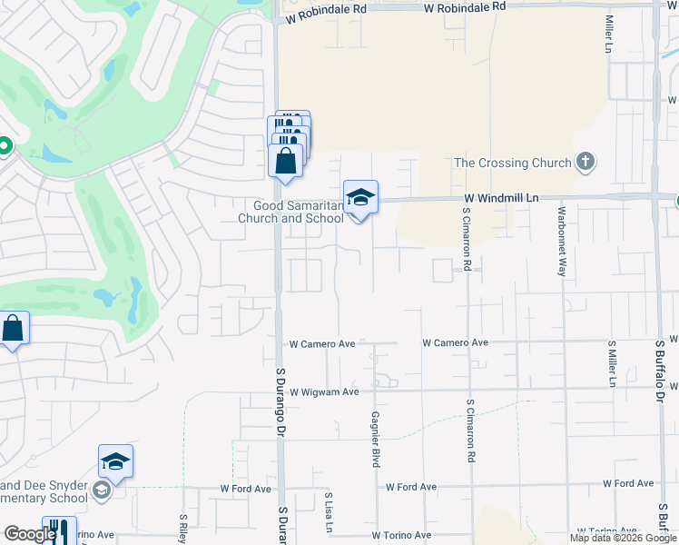 map of restaurants, bars, coffee shops, grocery stores, and more near 8260 Sweetwater Creek Way in Las Vegas