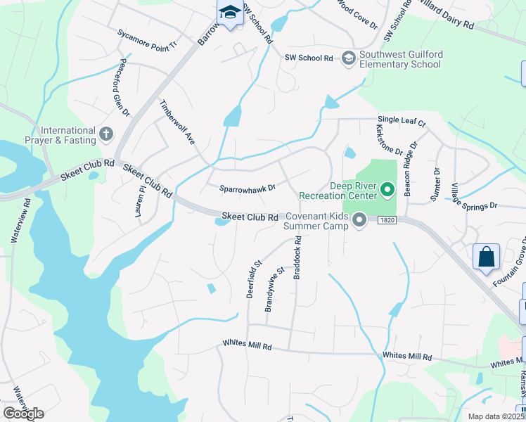 map of restaurants, bars, coffee shops, grocery stores, and more near 4009 Berkshire Court in High Point