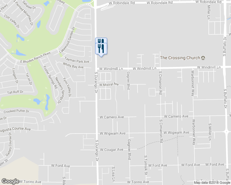 map of restaurants, bars, coffee shops, grocery stores, and more near Sweetwater Creek Way in Las Vegas