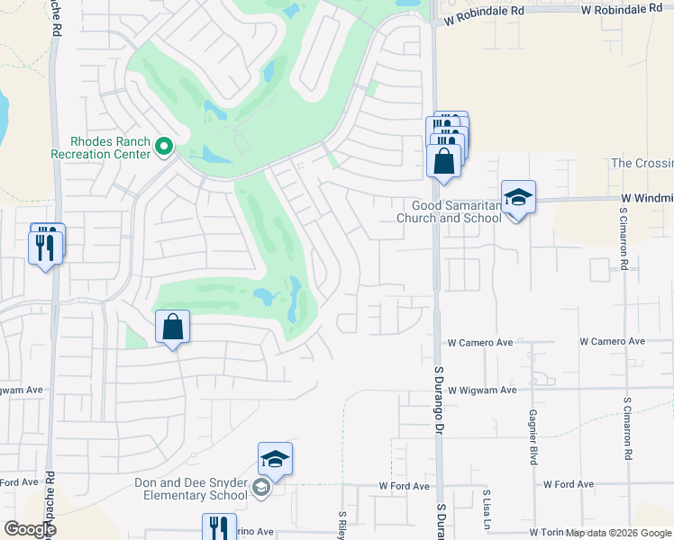 map of restaurants, bars, coffee shops, grocery stores, and more near 605 Newberry Springs Drive in Las Vegas