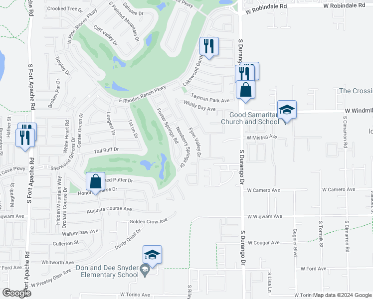 map of restaurants, bars, coffee shops, grocery stores, and more near 569 Newberry Springs Drive in Las Vegas