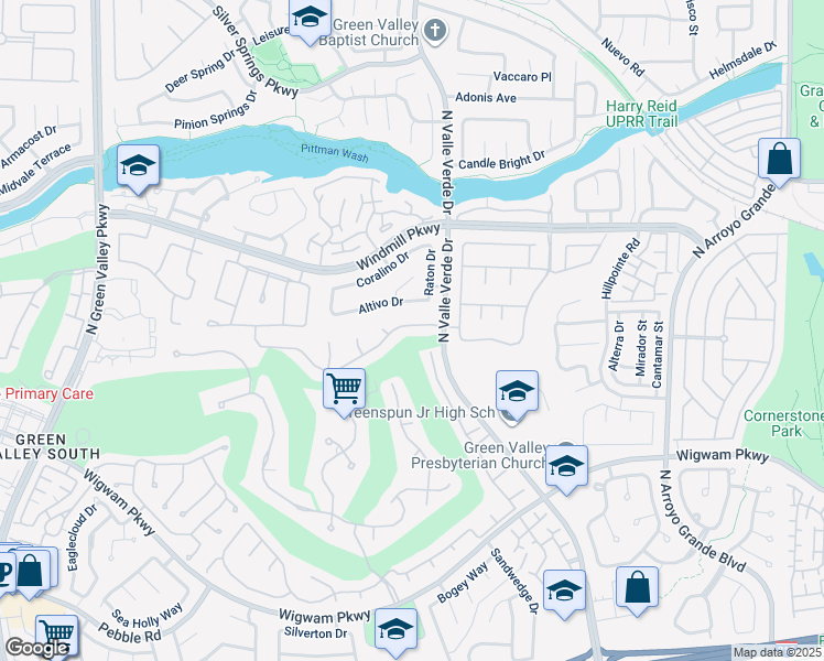 map of restaurants, bars, coffee shops, grocery stores, and more near 1907 Davina Street in Henderson