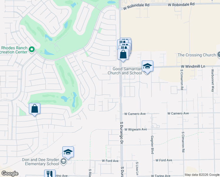 map of restaurants, bars, coffee shops, grocery stores, and more near in Las Vegas