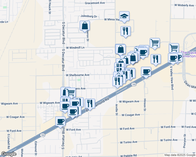 map of restaurants, bars, coffee shops, grocery stores, and more near 8329 Lavender Jade Court in Las Vegas