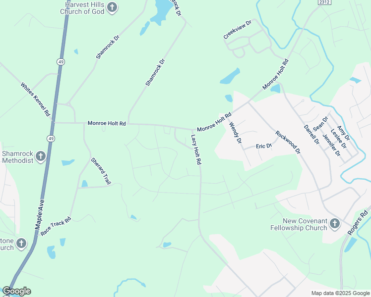 map of restaurants, bars, coffee shops, grocery stores, and more near 1920 Guinness Drive in Graham
