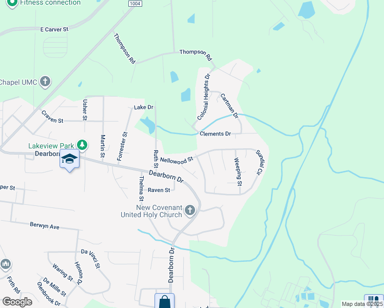 map of restaurants, bars, coffee shops, grocery stores, and more near 2800 Nellowood Street in Durham
