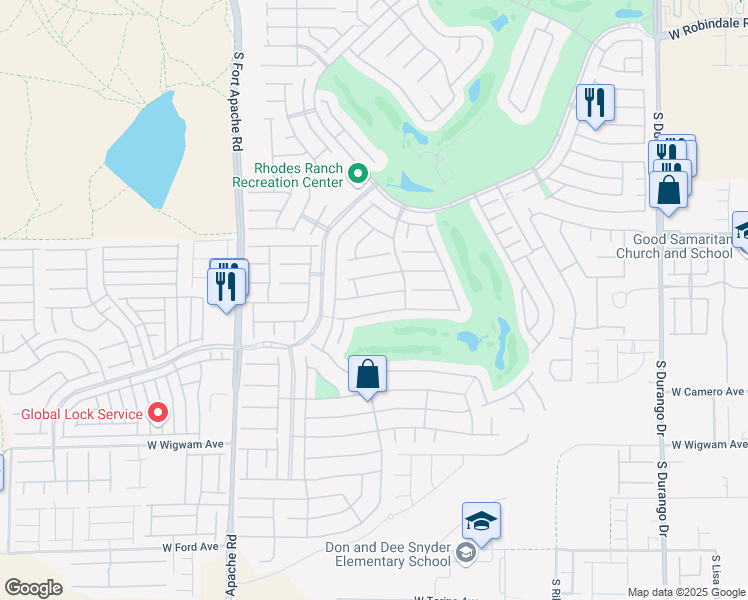 map of restaurants, bars, coffee shops, grocery stores, and more near 157 Short Ruff Way in Las Vegas