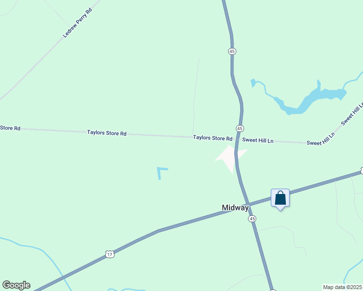 map of restaurants, bars, coffee shops, grocery stores, and more near 304 Taylors Store Road in Merry Hill