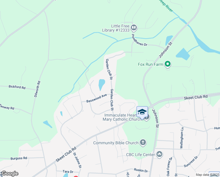 map of restaurants, bars, coffee shops, grocery stores, and more near 4407 Garden Club Street in High Point