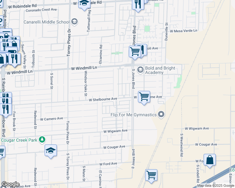 map of restaurants, bars, coffee shops, grocery stores, and more near 8285 Golden Flower Street in Las Vegas