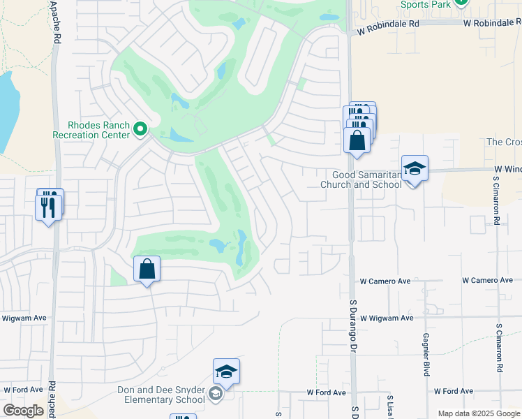 map of restaurants, bars, coffee shops, grocery stores, and more near 520 Foster Springs Road in Las Vegas