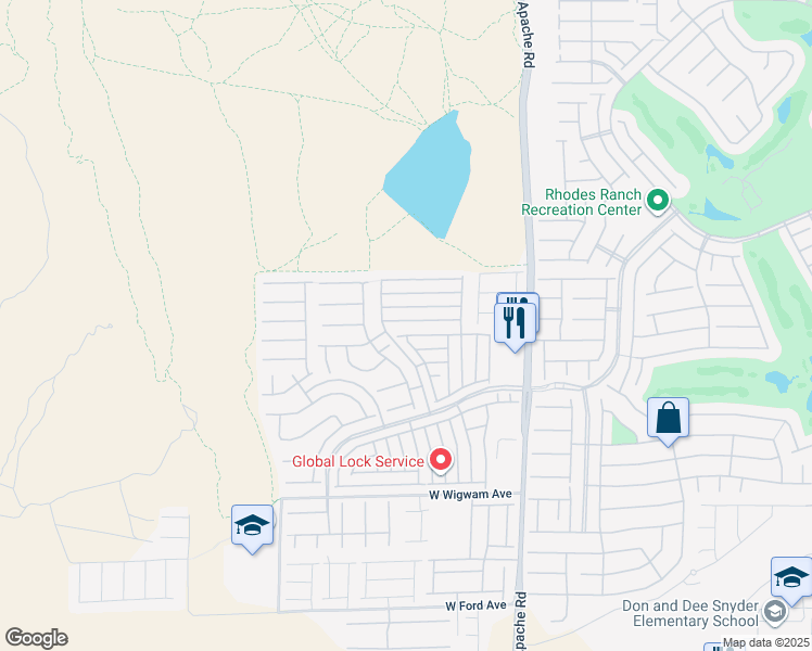 map of restaurants, bars, coffee shops, grocery stores, and more near 589 Shewsbury Avenue in Las Vegas