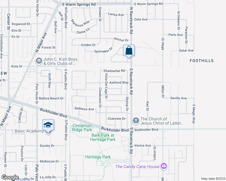 map of restaurants, bars, coffee shops, grocery stores, and more near 921 Strider Drive in Henderson