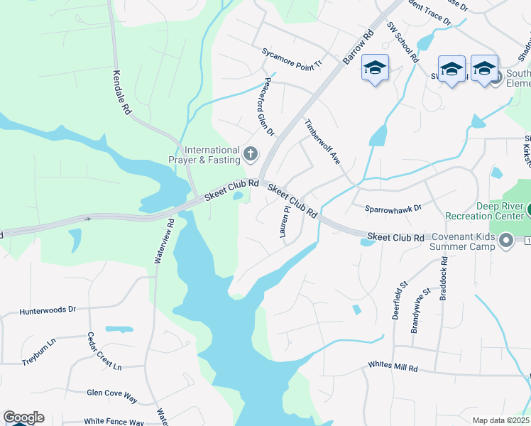 map of restaurants, bars, coffee shops, grocery stores, and more near 4208 Chilton Way in High Point