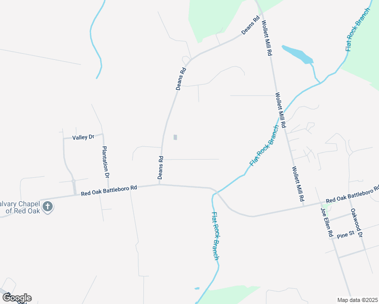 map of restaurants, bars, coffee shops, grocery stores, and more near 3746 Flat Rock Drive in Red Oak