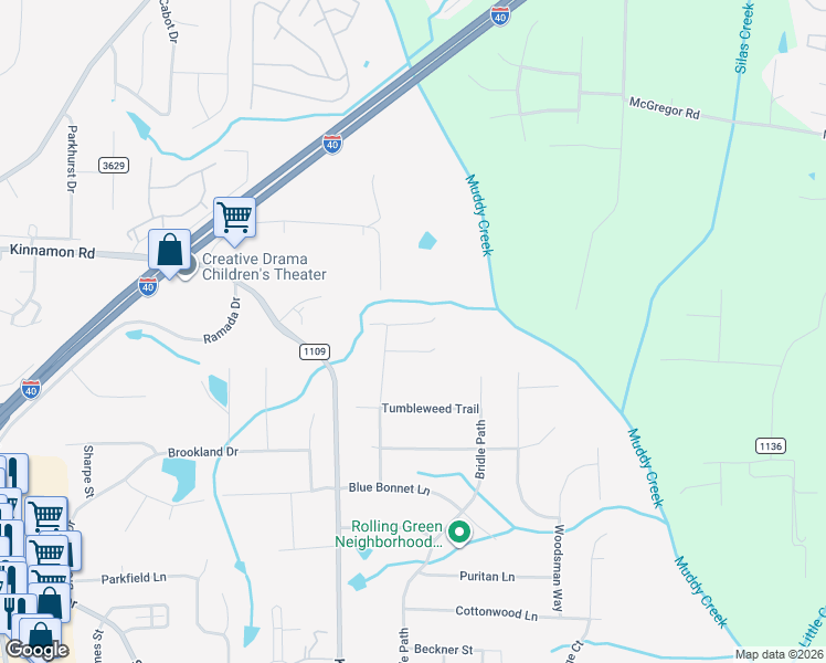 map of restaurants, bars, coffee shops, grocery stores, and more near 115 Cloverhurst Court in Winston-Salem