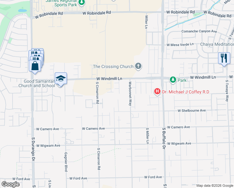 map of restaurants, bars, coffee shops, grocery stores, and more near 8193 Castle Dome Street in Las Vegas