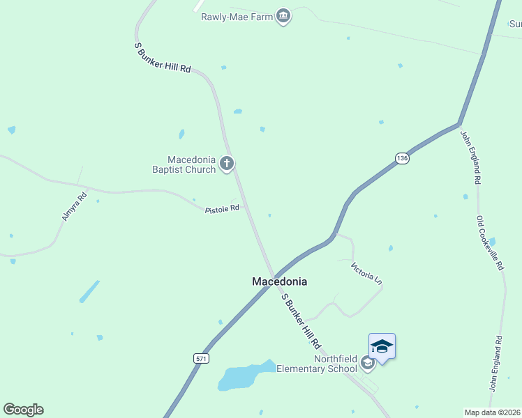 map of restaurants, bars, coffee shops, grocery stores, and more near 1446 South Bunker Hill Road in Sparta