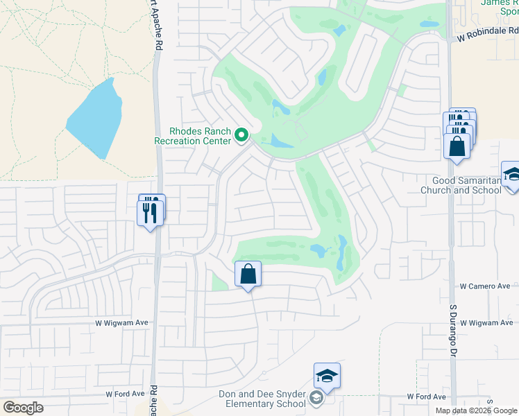 map of restaurants, bars, coffee shops, grocery stores, and more near 135 Broken Putter Way in Las Vegas