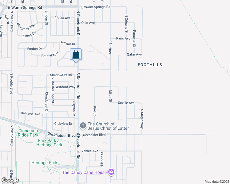 map of restaurants, bars, coffee shops, grocery stores, and more near 162 South Naples Street in Henderson