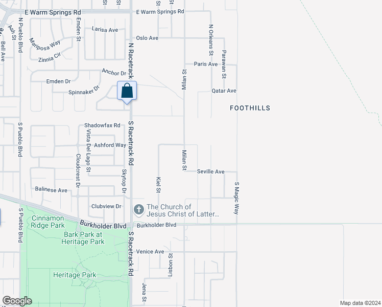 map of restaurants, bars, coffee shops, grocery stores, and more near 162 South Naples Street in Henderson