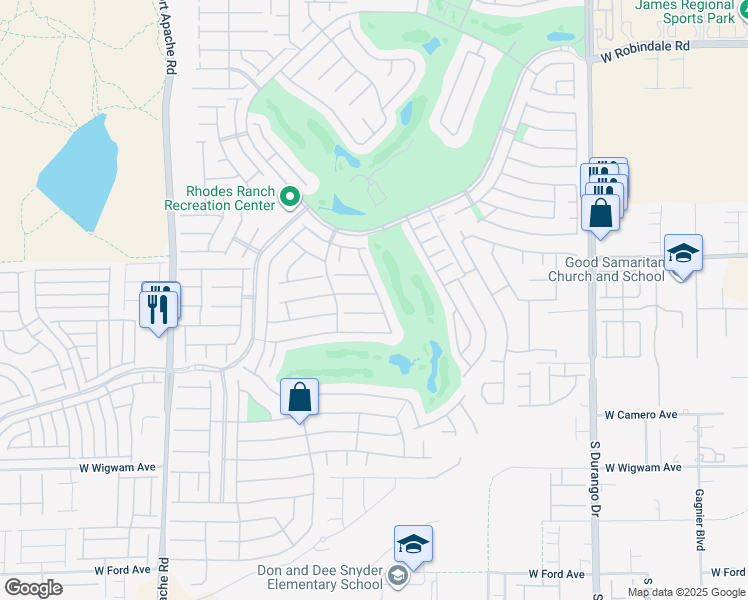 map of restaurants, bars, coffee shops, grocery stores, and more near 41 Broken Putter Way in Las Vegas