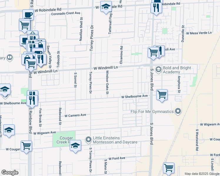 map of restaurants, bars, coffee shops, grocery stores, and more near 6386 Screaming Eagle Avenue in Las Vegas