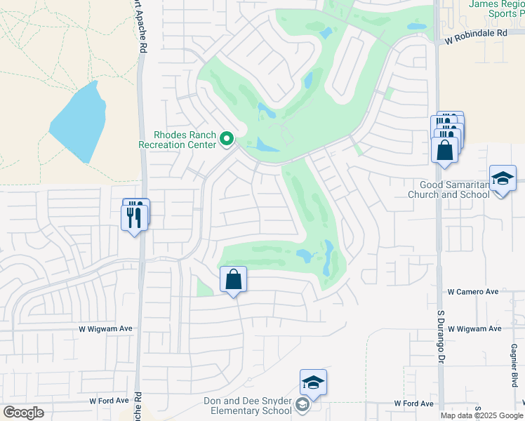 map of restaurants, bars, coffee shops, grocery stores, and more near 95 Broken Putter Way in Las Vegas