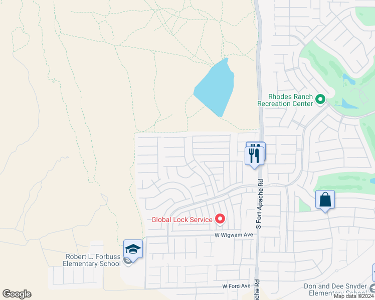 map of restaurants, bars, coffee shops, grocery stores, and more near 458 Redruth Drive in Las Vegas