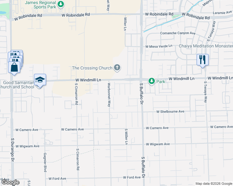map of restaurants, bars, coffee shops, grocery stores, and more near 8218 Canyon Tree Court in Las Vegas