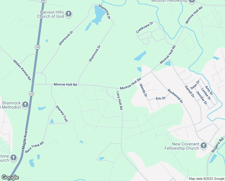 map of restaurants, bars, coffee shops, grocery stores, and more near 1882 Murphy Court in Graham