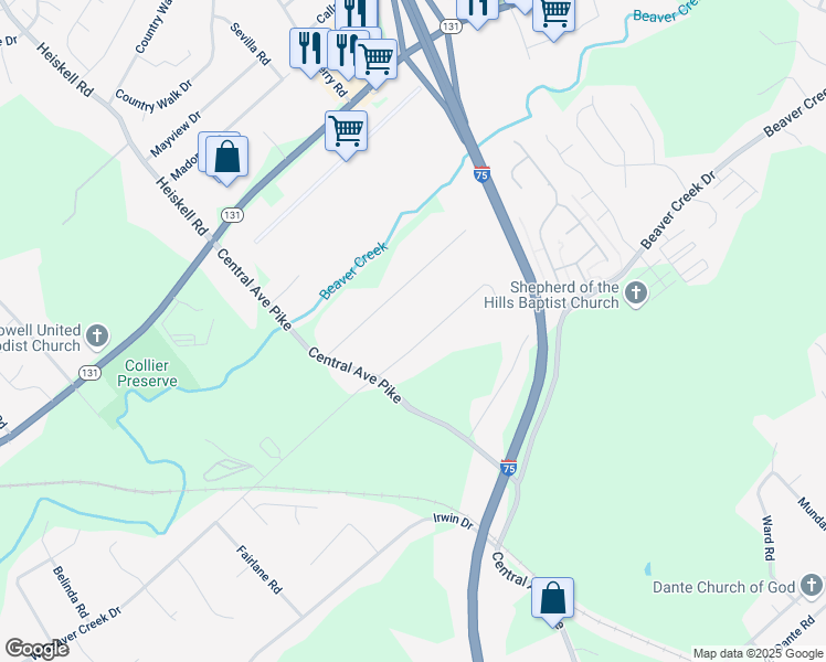 map of restaurants, bars, coffee shops, grocery stores, and more near 111 Verton Drive in Powell