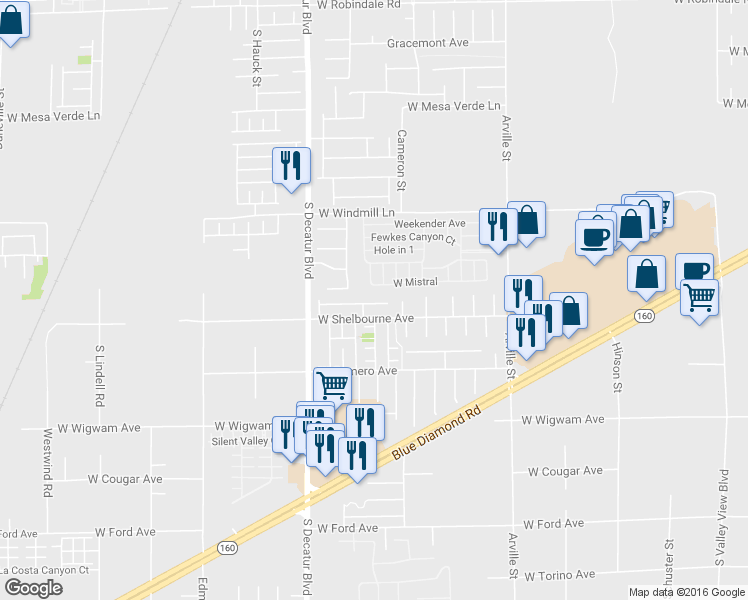 map of restaurants, bars, coffee shops, grocery stores, and more near 4748 Golden Shimmer Avenue in Las Vegas
