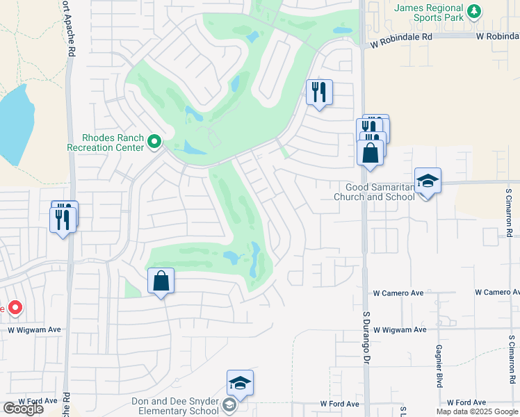 map of restaurants, bars, coffee shops, grocery stores, and more near 501 Halloran Springs Road in Las Vegas