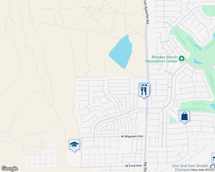 map of restaurants, bars, coffee shops, grocery stores, and more near 445 Royal Bridge Drive in Las Vegas
