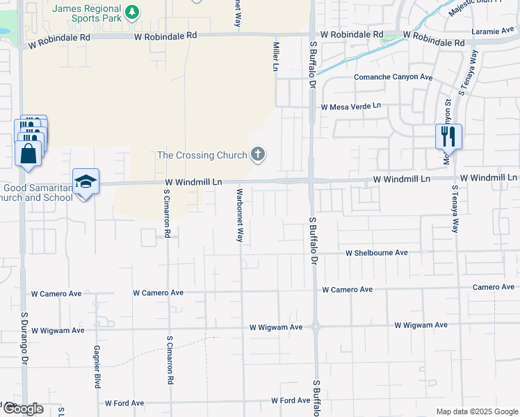 map of restaurants, bars, coffee shops, grocery stores, and more near 8171 Misty Horizon Court in Las Vegas