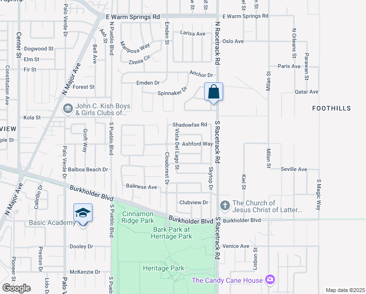 map of restaurants, bars, coffee shops, grocery stores, and more near 917 Ashford Way in Henderson