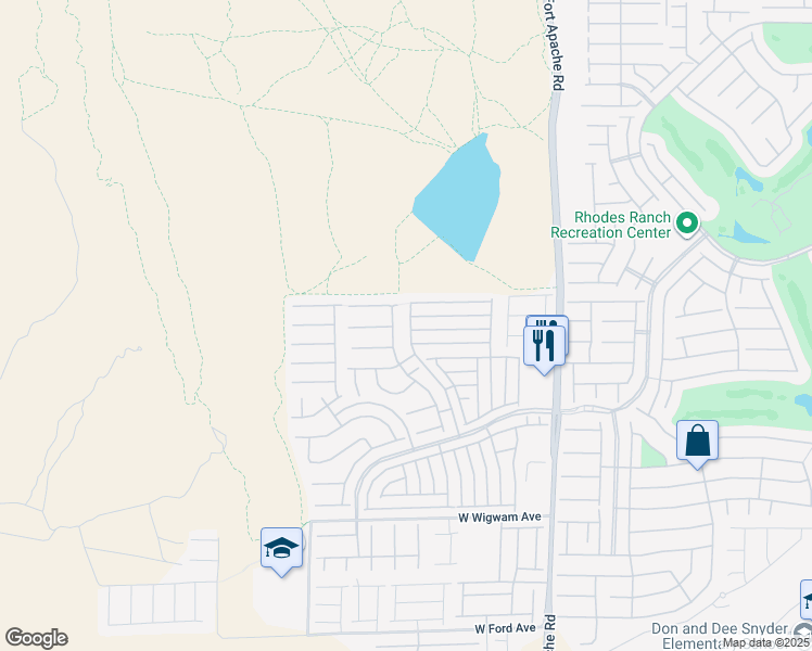 map of restaurants, bars, coffee shops, grocery stores, and more near 445 Royal Bridge Drive in Las Vegas