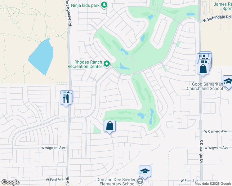 map of restaurants, bars, coffee shops, grocery stores, and more near 122 Broken Putter Way in Las Vegas