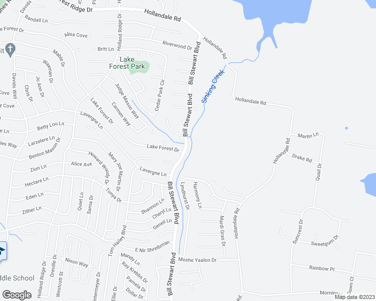 map of restaurants, bars, coffee shops, grocery stores, and more near 165 Bill Stewart Boulevard in La Vergne