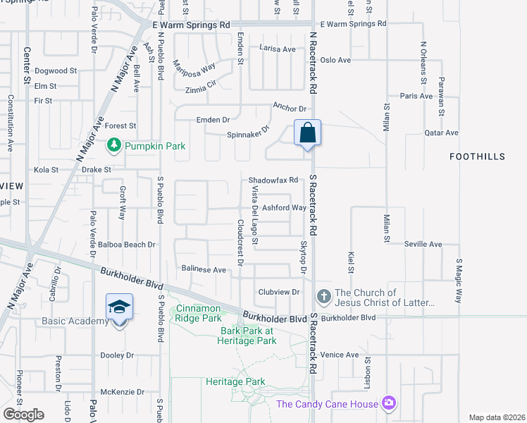 map of restaurants, bars, coffee shops, grocery stores, and more near 917 Ashford Way in Henderson