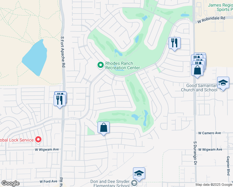 map of restaurants, bars, coffee shops, grocery stores, and more near 96 Back Spin Court in Las Vegas