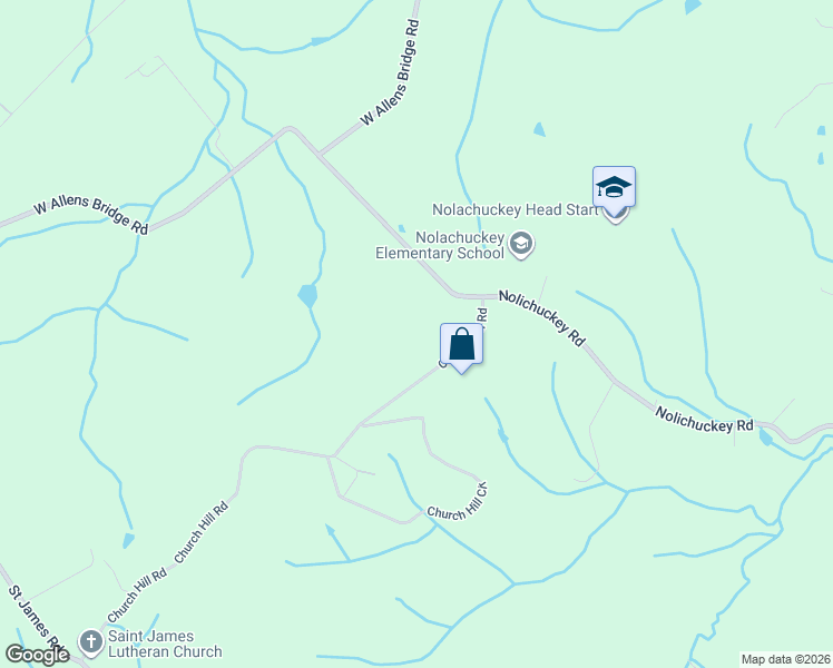 map of restaurants, bars, coffee shops, grocery stores, and more near 410 Nolichuckey Road in Greeneville