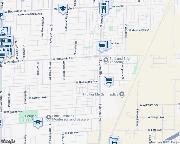 map of restaurants, bars, coffee shops, grocery stores, and more near 8218 Golden Flower Street in Las Vegas